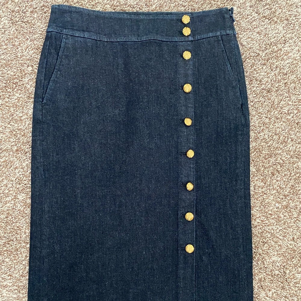 Ralph Lauren modest Denim Jean Skirt size 4 EUC